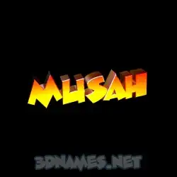 musah in Black Background style - 3D name wallpaper