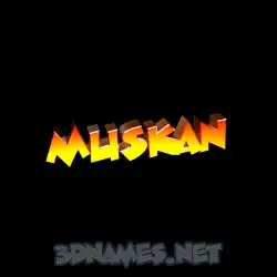 muskan in Black Background style - 3D name wallpaper