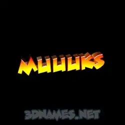 muuuks in Black Background style - 3D name wallpaper