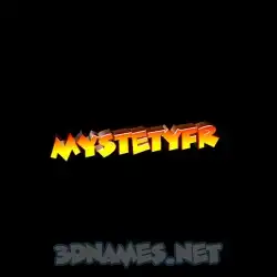 mystetyfr in Black Background style - 3D name wallpaper