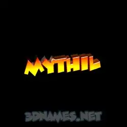 mythil in Black Background style - 3D name wallpaper