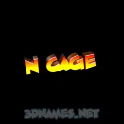 n cage in Black Background style - 3D name wallpaper