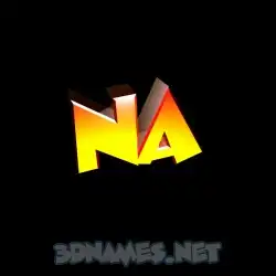 na in Black Background style - 3D name wallpaper