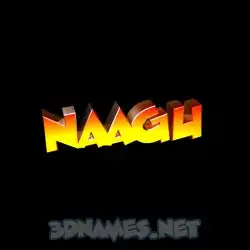 naagu in Black Background style - 3D name wallpaper