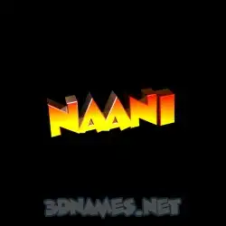 naani in Black Background style - 3D name wallpaper