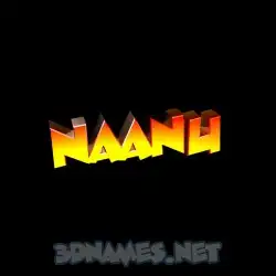 naanu in Black Background style - 3D name wallpaper