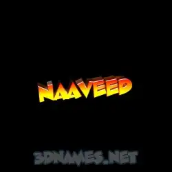 naaveed in Black Background style - 3D name wallpaper