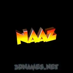naaz in Black Background style - 3D name wallpaper