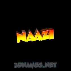 naazi in Black Background style - 3D name wallpaper