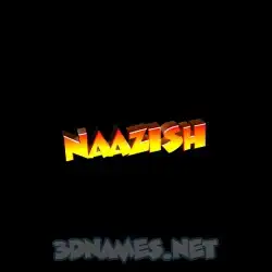 naazish in Black Background style - 3D name wallpaper