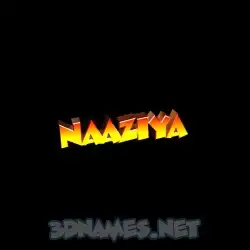 naaziya in Black Background style - 3D name wallpaper