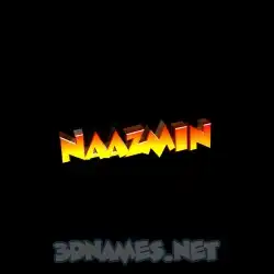 naazmin in Black Background style - 3D name wallpaper