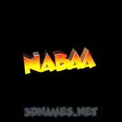 nabaa in Black Background style - 3D name wallpaper