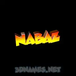 nabaz in Black Background style - 3D name wallpaper