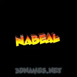nabeal in Black Background style - 3D name wallpaper