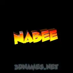 nabee in Black Background style - 3D name wallpaper
