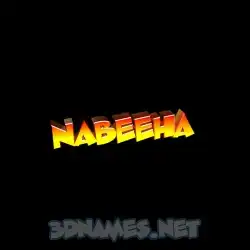 nabeeha in Black Background style - 3D name wallpaper