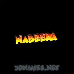 nabeera in Black Background style - 3D name wallpaper