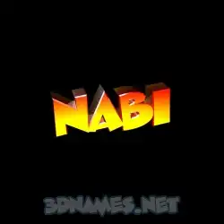 nabi in Black Background style - 3D name wallpaper