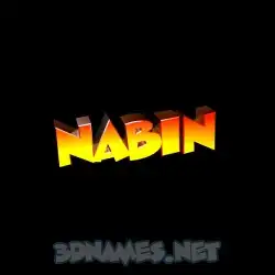 nabin in Black Background style - 3D name wallpaper