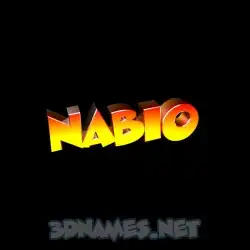 nabio in Black Background style - 3D name wallpaper
