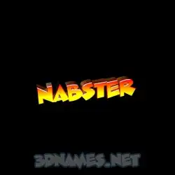 nabster in Black Background style - 3D name wallpaper