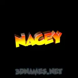 nacey in Black Background style - 3D name wallpaper