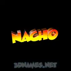 nacho in Black Background style - 3D name wallpaper