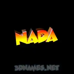 nada in Black Background style - 3D name wallpaper