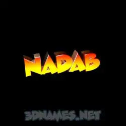 nadab in Black Background style - 3D name wallpaper