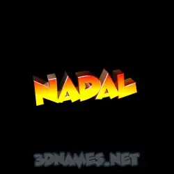 nadal in Black Background style - 3D name wallpaper