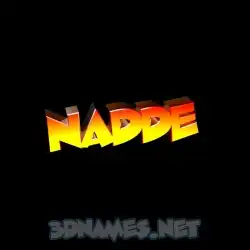 nadde in Black Background style - 3D name wallpaper