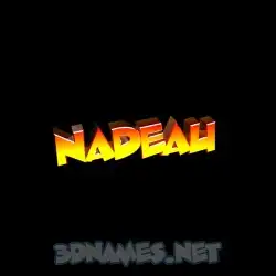 nadeau in Black Background style - 3D name wallpaper