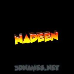nadeen in Black Background style - 3D name wallpaper