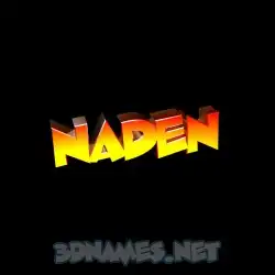 naden in Black Background style - 3D name wallpaper