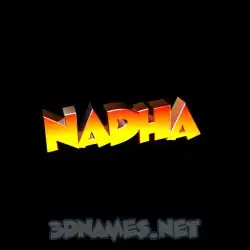 nadha in Black Background style - 3D name wallpaper