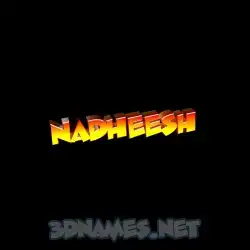 nadheesh in Black Background style - 3D name wallpaper
