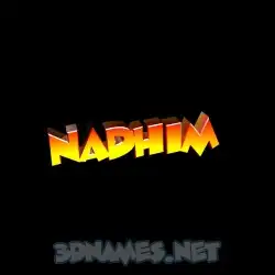 nadhim in Black Background style - 3D name wallpaper