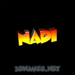 nadi in Black Background style - 3D name wallpaper