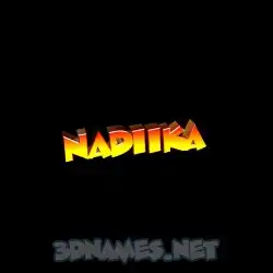 nadiika in Black Background style - 3D name wallpaper