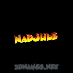 nadjulz in Black Background style - 3D name wallpaper