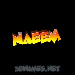 naeem in Black Background style - 3D name wallpaper
