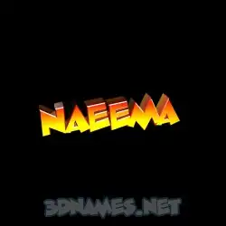 naeema in Black Background style - 3D name wallpaper