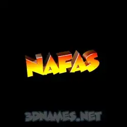 nafas in Black Background style - 3D name wallpaper