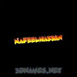 nafeelhassan in Black Background style - 3D name wallpaper
