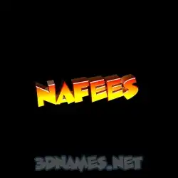 nafees in Black Background style - 3D name wallpaper