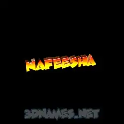 nafeesha in Black Background style - 3D name wallpaper