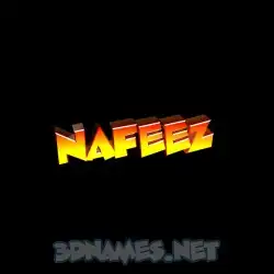 nafeez in Black Background style - 3D name wallpaper