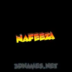 nafeeza in Black Background style - 3D name wallpaper