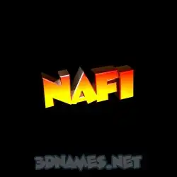nafi in Black Background style - 3D name wallpaper